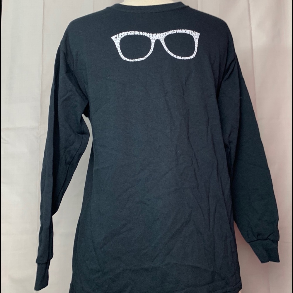 Gildan POP ART LS Shirt Glasses Size L NWT